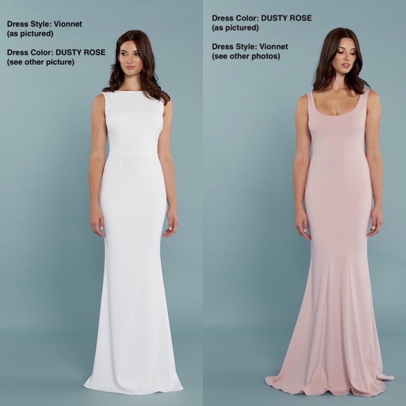 katie may vionnet dress white